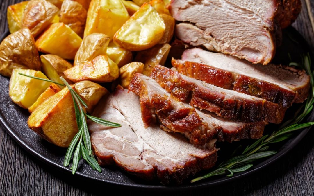 Paleta suína com batata